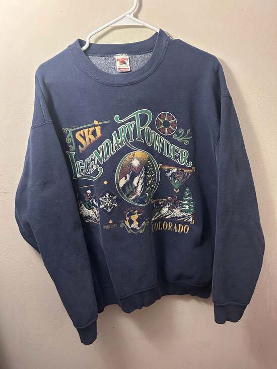 Fruit of the Loom Other - Vintage Fruit of the Loom Ski Legendary Powder Colorado Sweatshirt Size L